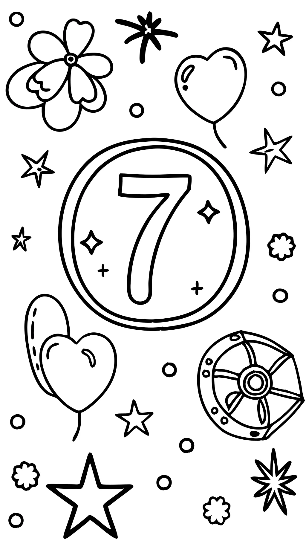 number 7 coloring page